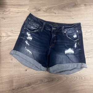 Silver Jeans Co. Distressed Boyfriend DenimShorts Size 29